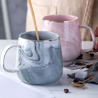 Luxury marble ceramic tea and coffee mug