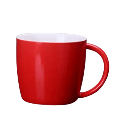 Wide handmade ceramic coffee mug