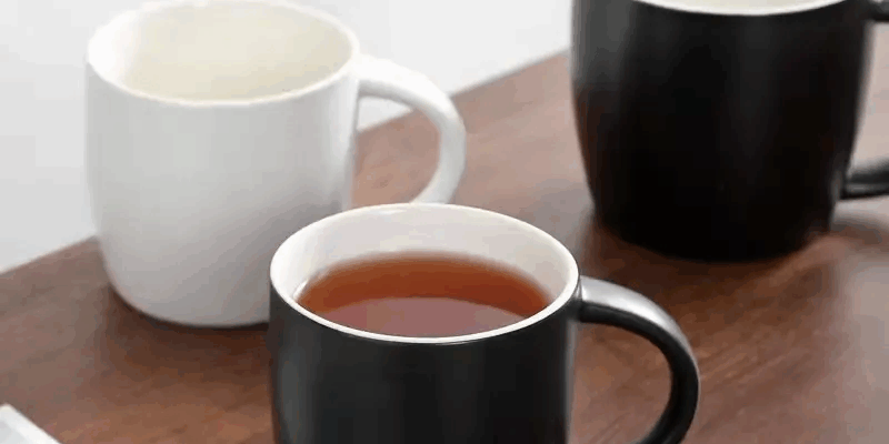 Wide Handmade Ceramic Coffee Mug with Custom Logo (4) Wide handmade ceramic coffee mug